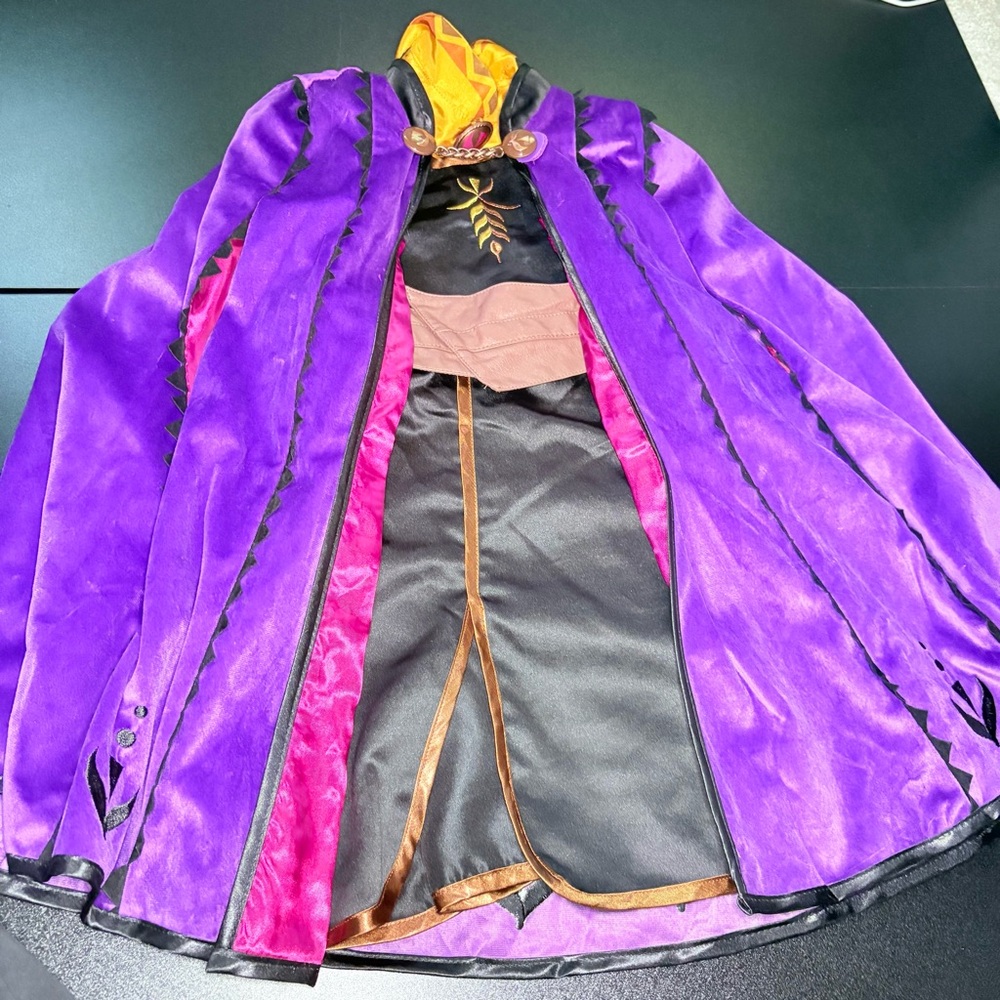 Disney Frozen 2 Anna Deluxe Traveling Costume high quality embroidered size 4 - Picture 2 of 8